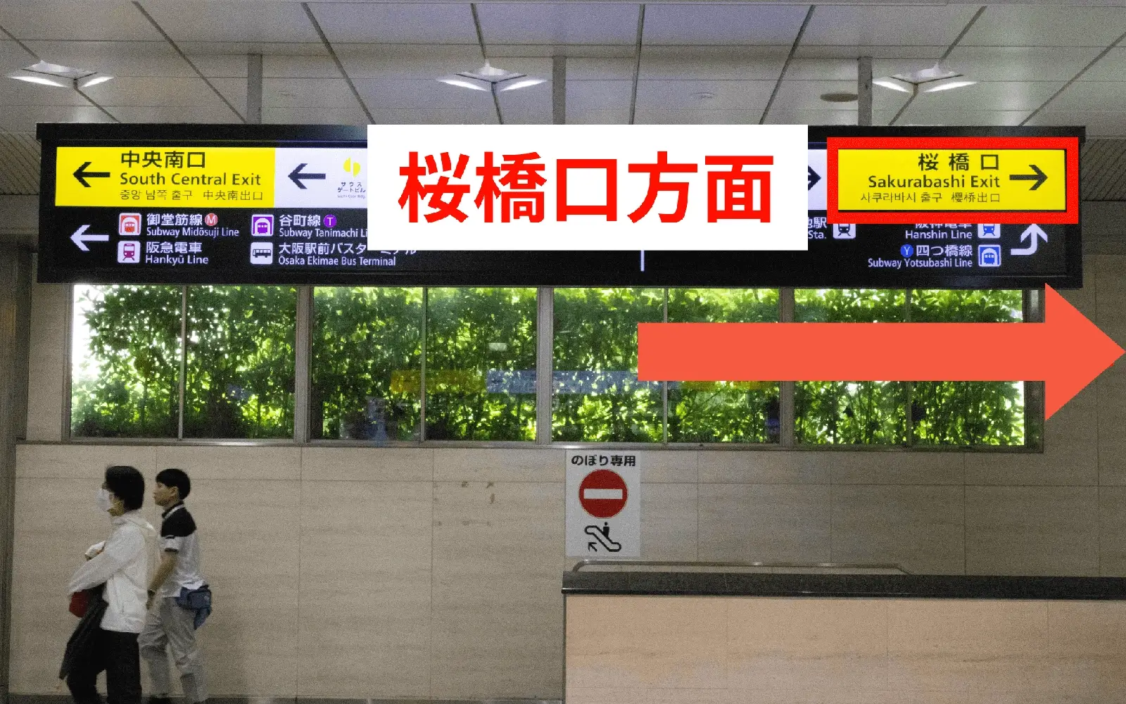 大阪駅桜橋口からお越しの方へ(地上)