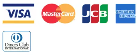 VISA MasterCard. JCB AMERICAN EXPRESS Diners Club INTERNATIONAL